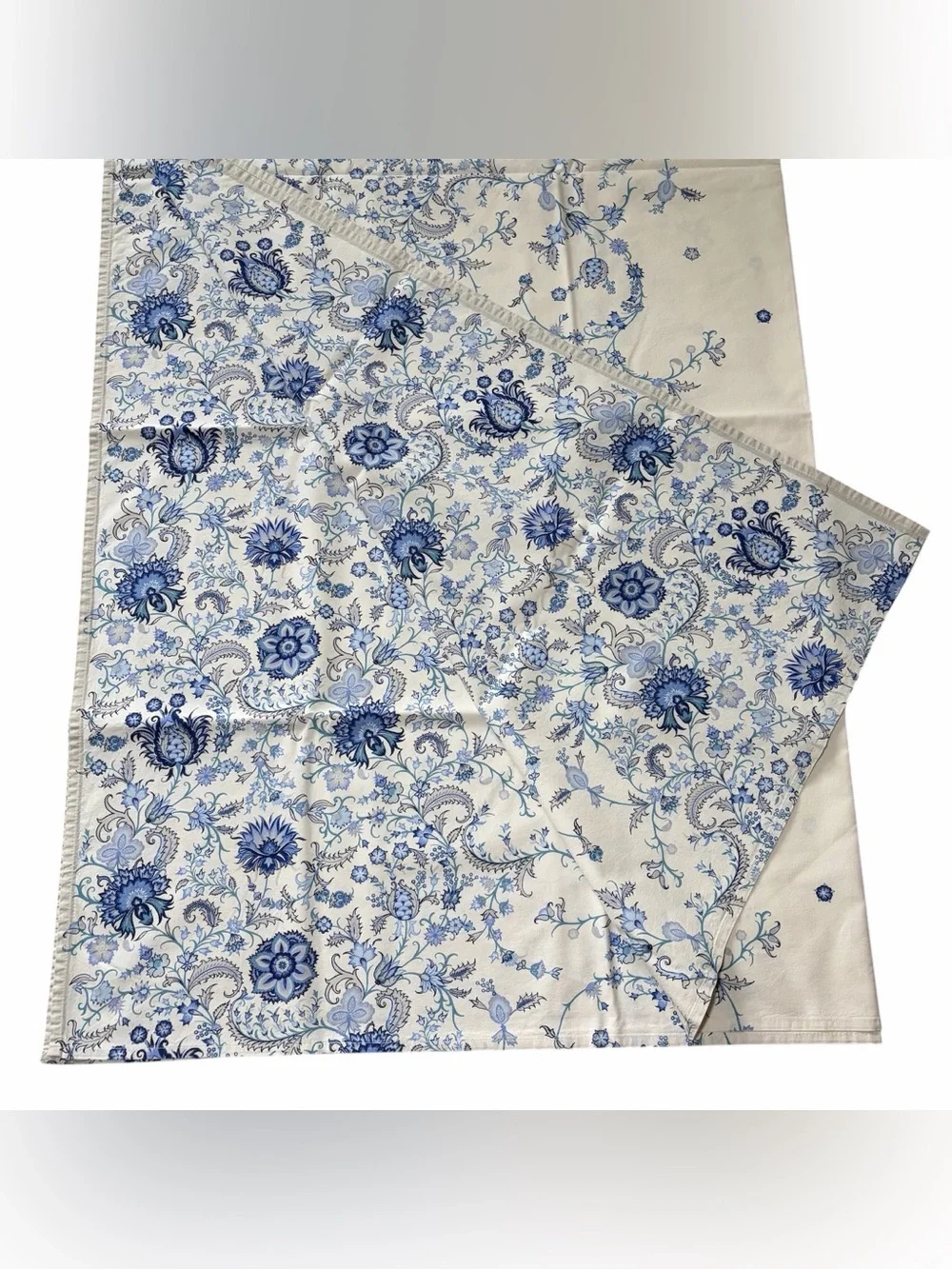 Vent Du Sud Blue and White French Tablecloth Teflon Coated Rectangular 92